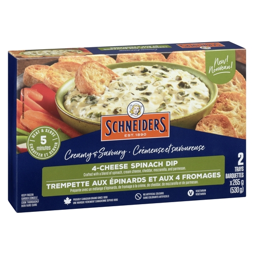 Schneiders - 4-Cheese Spinach Dip - 2 Trays 530g