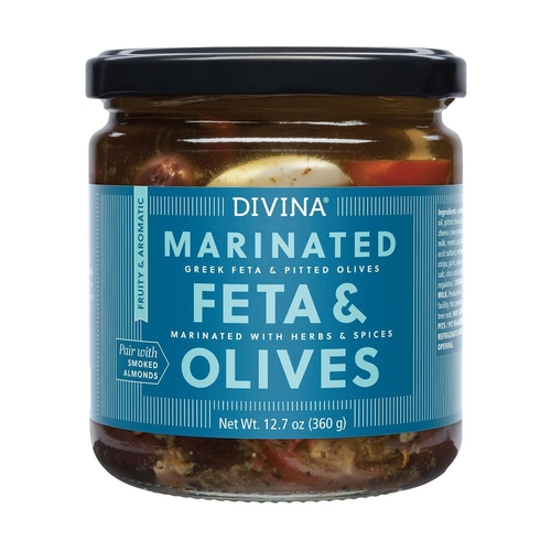 Divina - Olives - Marinated Feta & Olives with Herbs & Spices 375ml, 1 Each