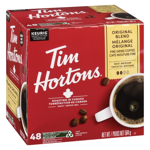 Tim Hortons - K-Cup Pods - Original Blend Medium Roast Coffee 48s