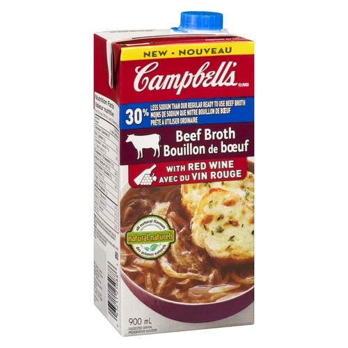 Campbell's - Broth - Beef with Red Wine - 30% Less Sodium 900ml