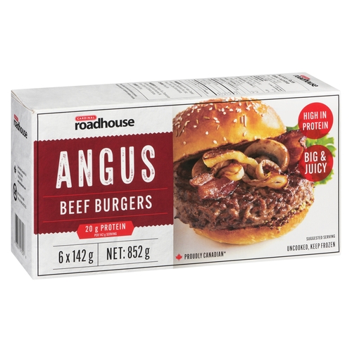 Cardinal Roadhouse Beef Burgers - Angus 6 x 142g 852g, 1 Each