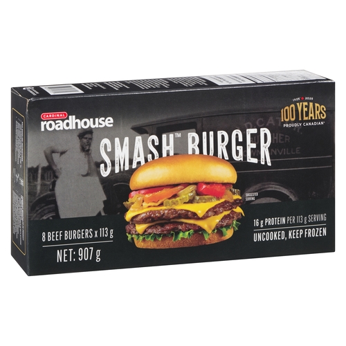 Cardinal Roadhouse - Smash Burger - 8 Beef Burgers 907g
