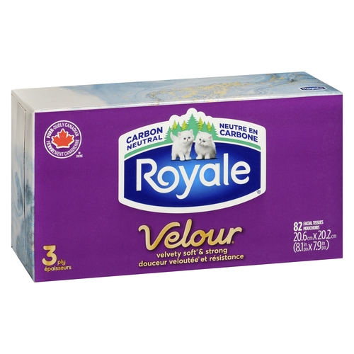 Royale - Facial Tissues - Velour 3 Ply 82s, 1 Each