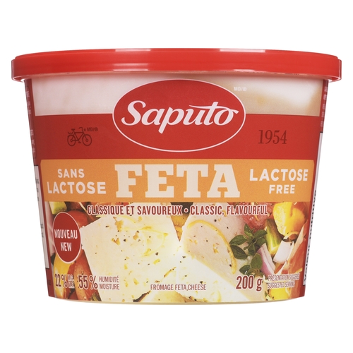 Saputo 1954 - Feta Cheese - Lactose Free 22% m.f. 200g, 1 Each