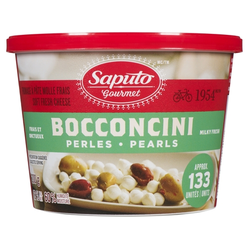 Saputo 1954 - Bocconcini Pearls Soft Fresh Cheese 18% m.f 200g, 1 Each