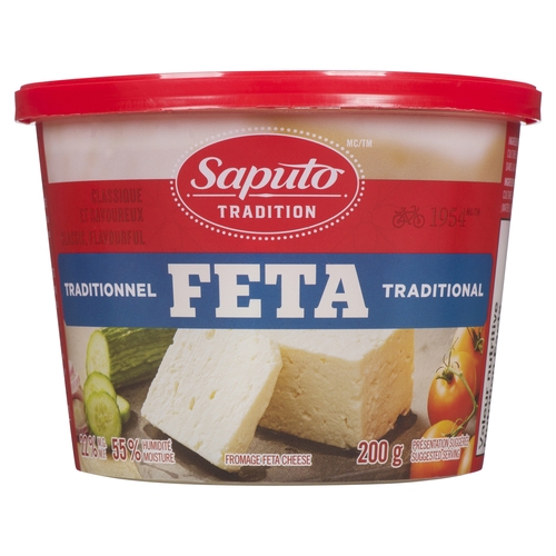 Saputo Tradition - Traditional Feta Cheese 22% m.f. 200g, 1 Each