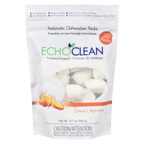 EchoClean - Automatic Dishwasher Packs - Citrus 20pk, 1 Each