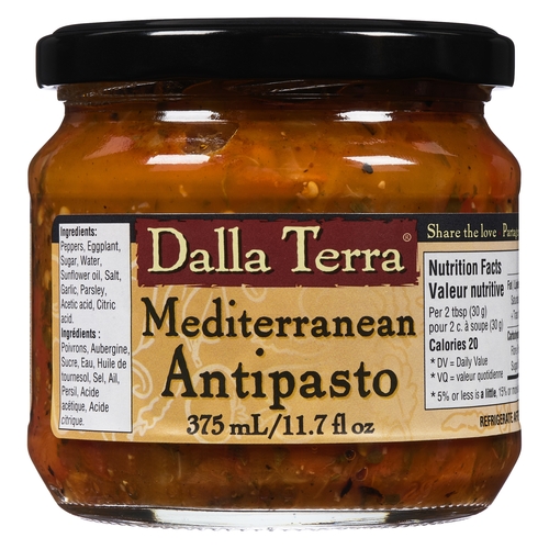 Dalla Terra - Antipasto - Mediterranean 375ml, 1 Each