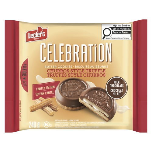 Leclerc - Celebration Butter Cookies - Churros Style Truffle 240g, 1 Each