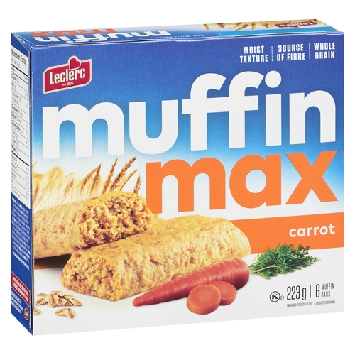 Leclerc Muffin Max Muffin Bars - Carrot 6's 240g, 1 Each