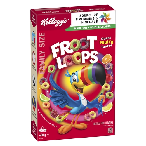 Kellogg's - Cereal - Froot Loops - Family Size 480g, 1 Each