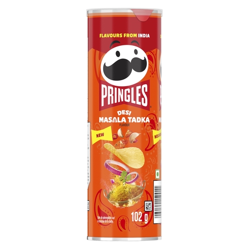 Pringles - Potato Chips - Desi Masala Tadka Flavour 102g, 1 Each