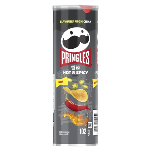 Pringles - Potato Chips - Hot & Spicy Flavour 102g, 1 Each