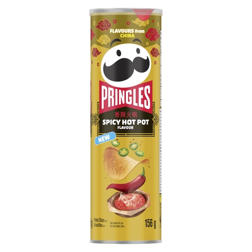 Pringles Potato Chips - Spicy Hot Pot Flavour 156g, 1 Each