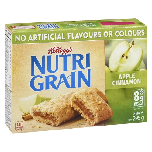 Kellogg's - Nutri-Grain Bars - Apple Cinnamon 8's 295g, 1 Each