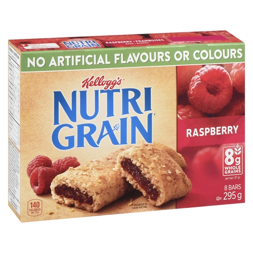 Kellogg's - Nutri-Grain Bars - Raspberry 8's 295g, 1 Each