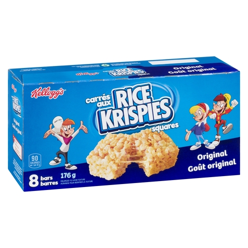 Kellogg's - Rice Krispies Squares Bars - Original 8's 176g, 1 Each