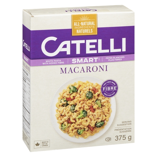 Catelli - Smart White Pasta Plus Fibre - Macaroni 375g, 1 Each