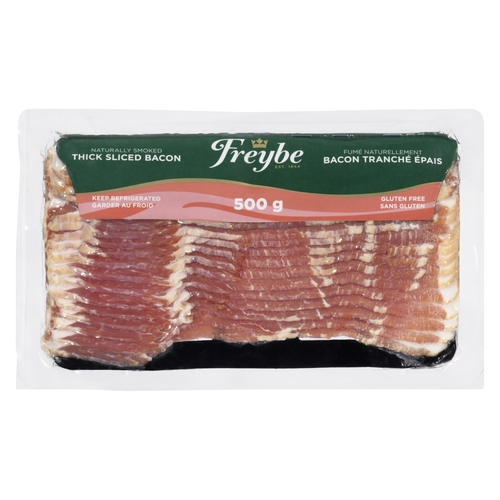 Freybe - Bacon - Naturally Smoked - Thick Sliced 500g, 1 Each