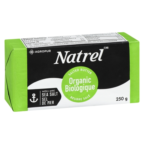 Natrel - Organic Butter - With Sea Salt 250g