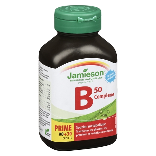 Jamieson - B 50 Complex - Caplets 90/50mg, 1 Each