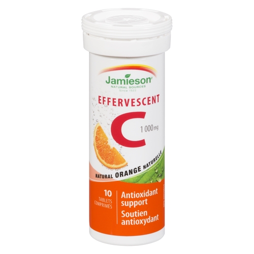 Jamieson - Natural Orange Effervescent C 1000mg 10pk