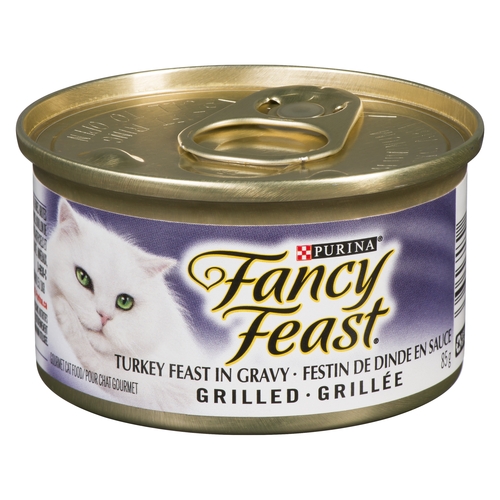 Purina - Fancy Feast Gourmet Cat Food - Grilled Turkey Feast in Gravy 85g, 1 Each