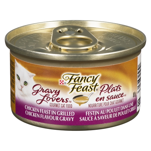 Purina - Fancy Feast Gravy Lovers Gourmet Cat Food - Chicken Feast In Grilled Chicken Flavour Gravy 85g, 1 Each