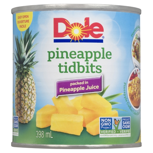 Dole - Pineapple - Tidbits - Packed in Pineapple Juice 398ml, 1 Each