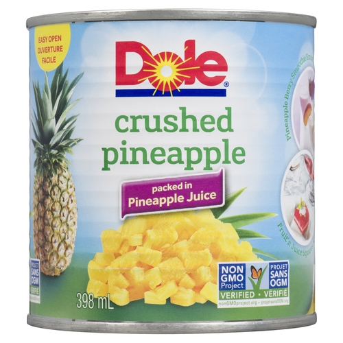 Dole - Pineapple - Crushed - Packed in Pineapple Juice 398ml, 1 Each