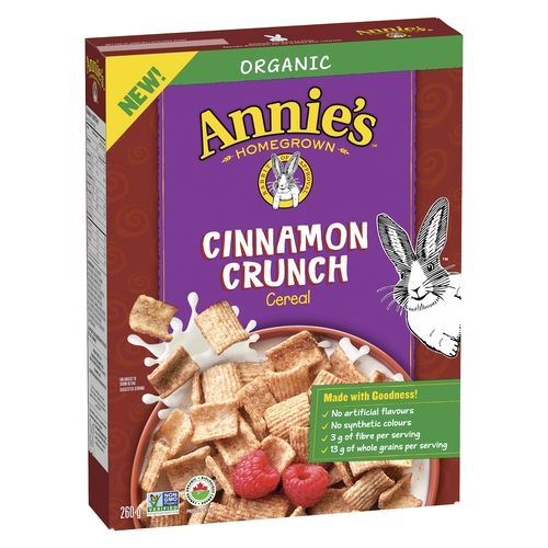 Annie's - Organic Cereal - Cinnamon Crunch 260g, 1 Each