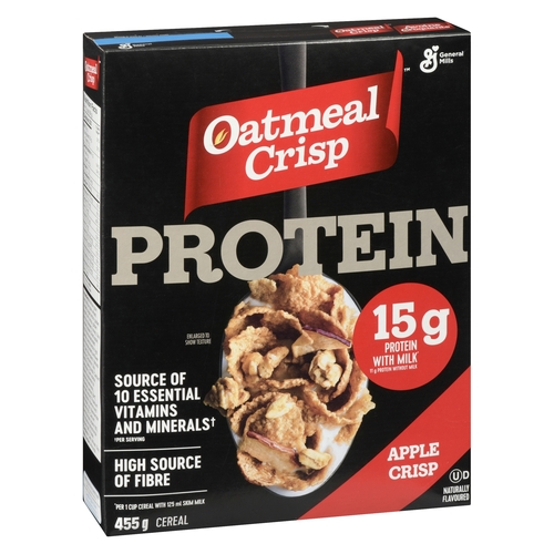 General Mills - Oatmeal Crisp Protein Cereal - Apple Crisp 455g, 1 Each