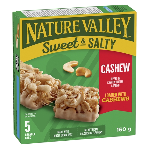 Nature Valley Sweet & Salty Granola Bars - Cashew 5's 160g, 1 Each