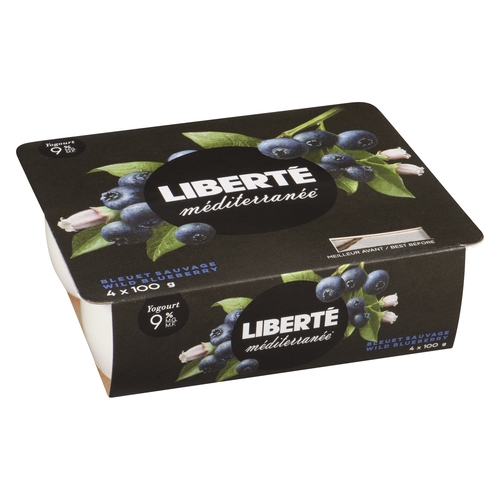 Liberte - Mediterranee Yogourt - Wild Blueberry 9% m.f. 4/100g