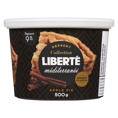 Liberte - Mediterranee Yogourt Desert Collection - Apple Pie 9% m.f. 500g, 1 Each