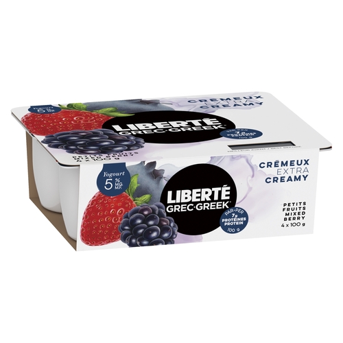 Liberte - Greek Yogourt - Mixed Berry 5% m.f. 4/100g, 1 Each