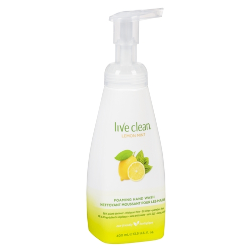 Live Clean - Foaming Hand Wash - Lemon Mint 400ml