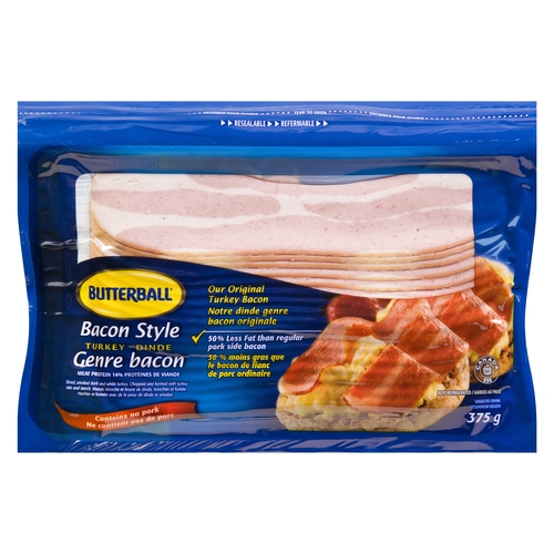 Butterball - Turkey Bacon Style - Original 375g, 1 Each