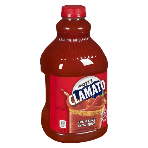 Mott's - Clamato Tomato Clam Cocktail - Extra Spicy 1.89l, 1 Each