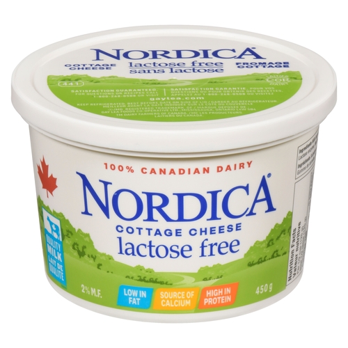 Nordica - Cottage Cheese - Lactose Free 2% m.f. 450g, 1 Each