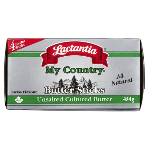 Lactantia My Country Cultured Butter Sticks - Unsalted 4/113.5g, 1 Each