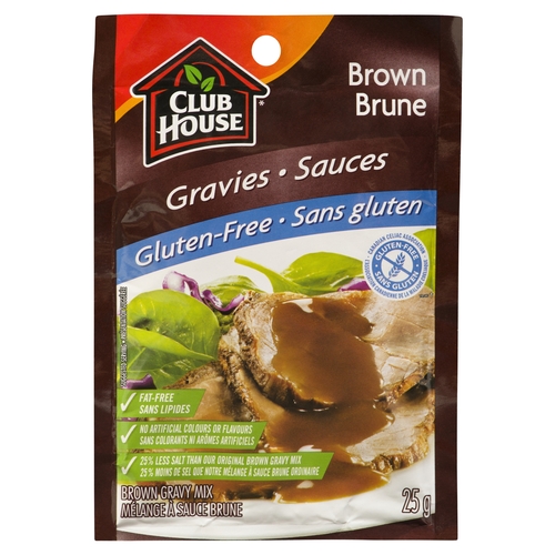 Club House - Gravy Mix - Brown - 25% Less Salt - Gluten Free 25g, 1 Each