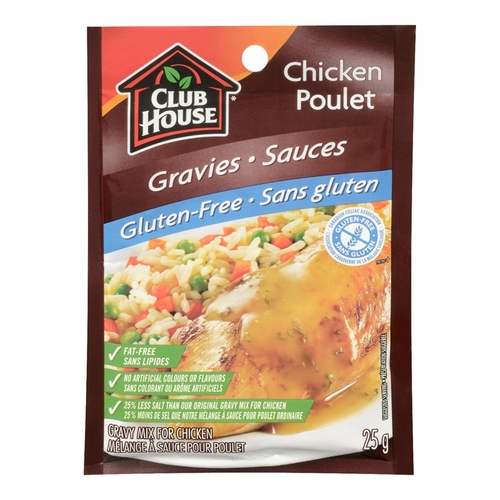 Club House - Gravy Mix For Chicken - 25% Less Salt - Gluten Free 25g, 1 Each