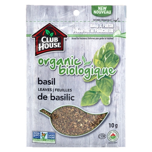 Club House - Organic Basil Leaves 10g