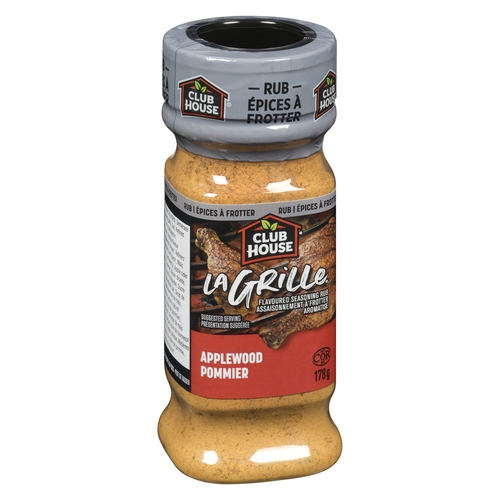 Club House - La Grille Flavoured Seasoning - Rub Applewood 178g, 1 Each