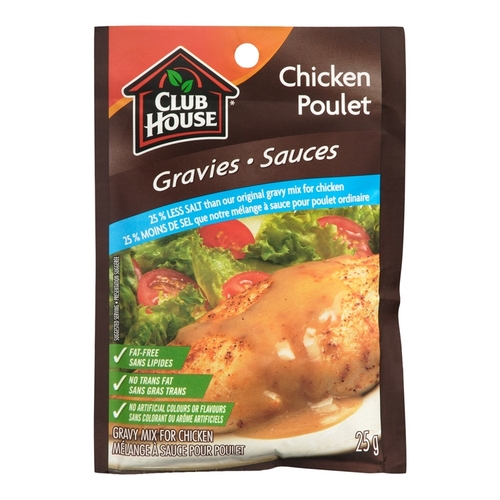 Club House - Gravy Mix For Chicken - 25% Less Salt 25g, 1 Each