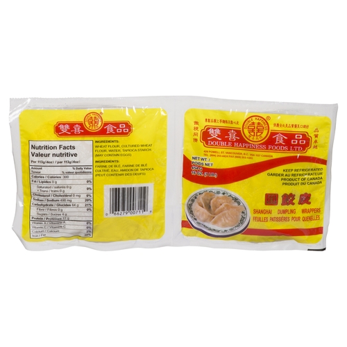 Double Happiness - Shanghai Dumpling Wrappers 454g, 1 Each