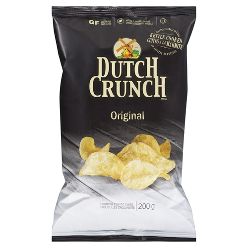 Dutch Crunch - Kettle Cooked Potato Chips - Original 200g, 1 Each