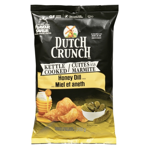 Dutch Crunch Crunchy Potato Chips - Honey Dill 200g, 1 Each