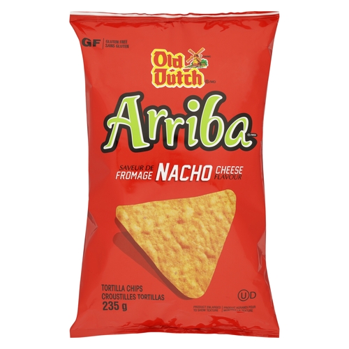Old Dutch - Arriba Tortilla Chips - Nacho Cheese 235g, 1 Each